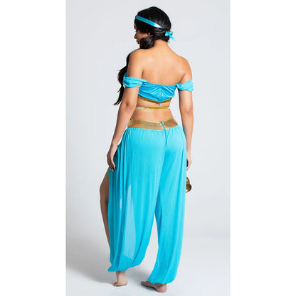 Halloween Fashion Sexy Sky Blue Magic Princess Dress Holiday Party Nightclub Stage Performance Costume New