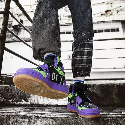 ★Halloween Costume EVANGELION Basketball Shoes Men -01 EVA-02 Luxury Breathable Sneakers - no box 2 / 40