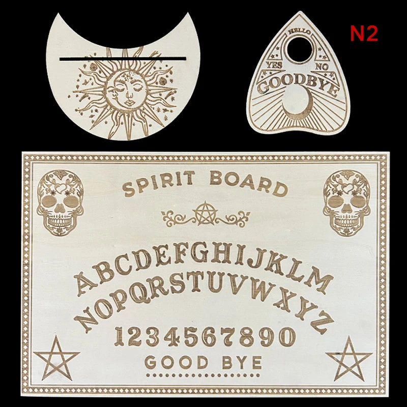 12-Inch Engraved Wooden Pendulum Divination Board