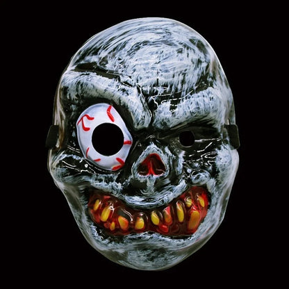 Full Face Halloween Ghost Mask One Eyed PVC Scary Ghost Head Cover Breathable Scary Props Ghost Headwear - product image 3