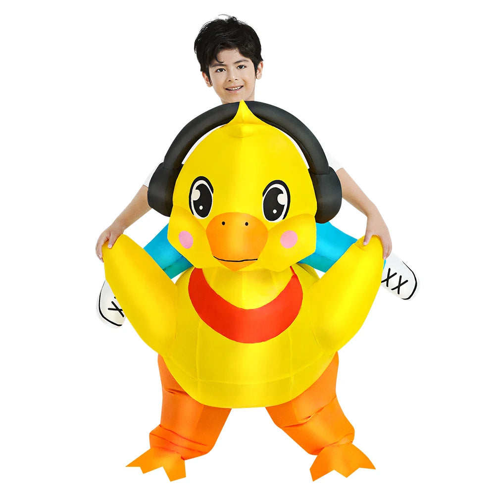 Child Kids Mascot Dinosaur Inflatable Costumes Unicorn Rooster Anime Dress Suits