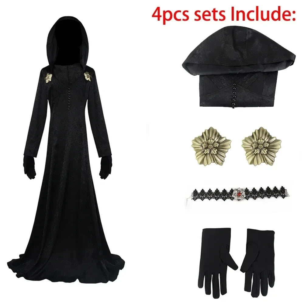 Resident 8 Village Cosplay Evil Bela Moth Lady Dimitrescu Costume Vampire Disguise Women Party DressHalloween