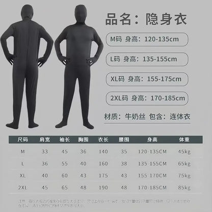 Halloween Costume Adult Male Solid Color Tight Fitting Invisibility Cloak Black Man - Pink / M