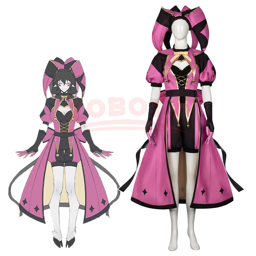 Cos Room Tfc the Freak Circus Columbina Costume the Angel Pink Clown Outfit TICKET Scary - Costumes / L