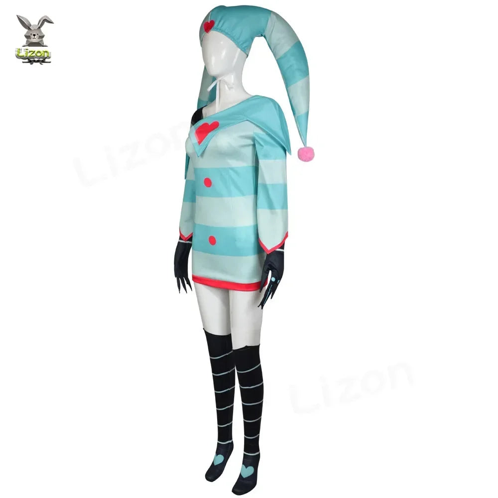 Fizzarolli Costume Tops Pants with Hat Neckwear Gloves Full Set Halloween Costume Suit - Tail / S