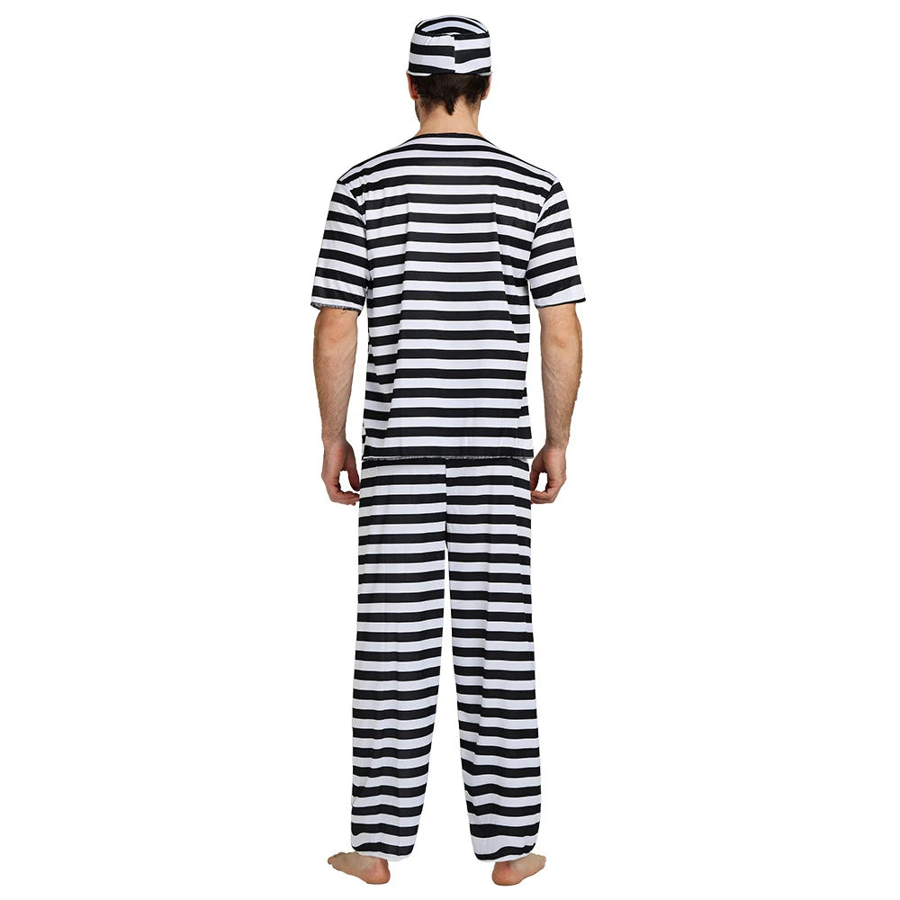 SYDanne Adult Prisoner Costume – Men's & Women's Striped Jail Outfits