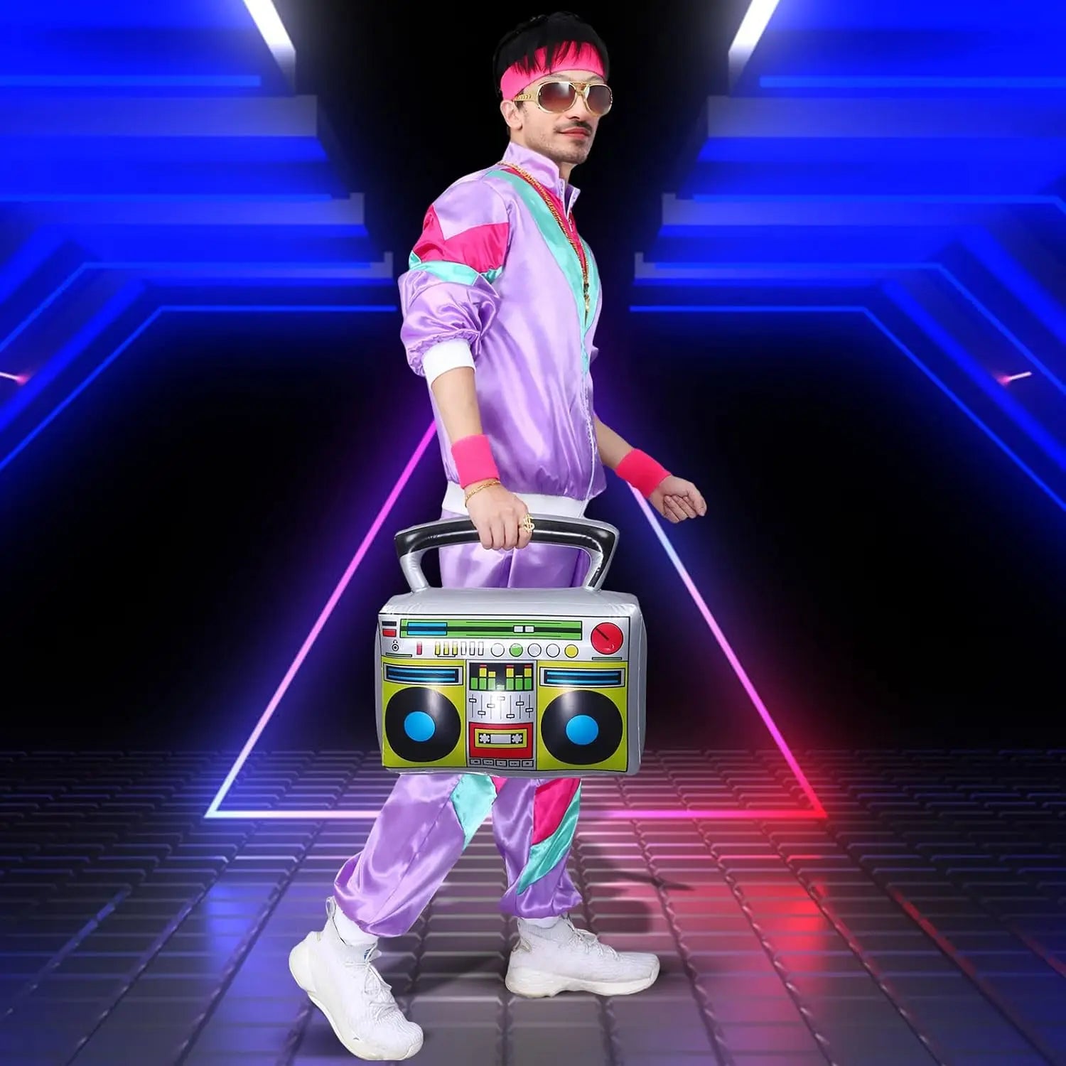 Kicpot 80s Costumes for Women,Retro Tracksuit Jacket Shell Hip Hop Suit,90s 80s Outfit for Women Party - product image 5
