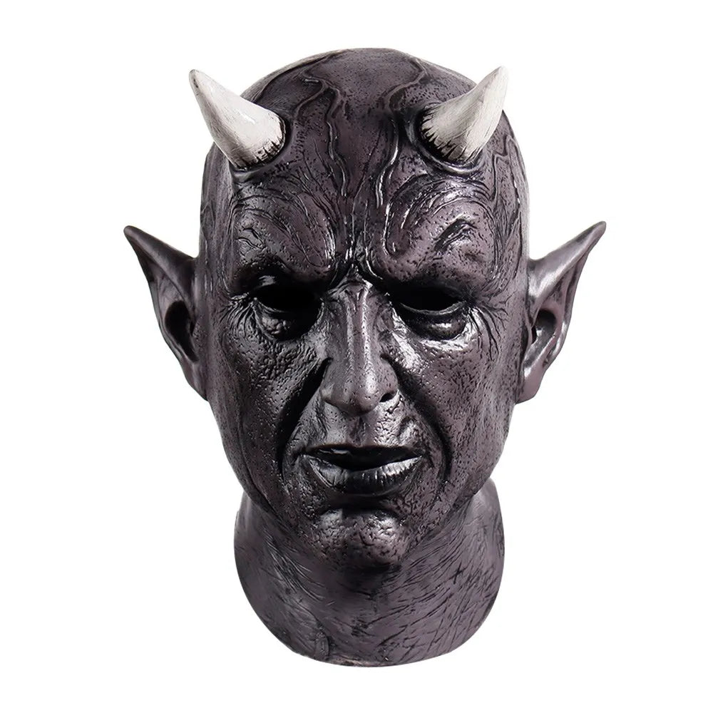 Costume Mephistopheles Mask Horror Demon Horn Mask Devil Killer Latex Helmet Halloween - View 7