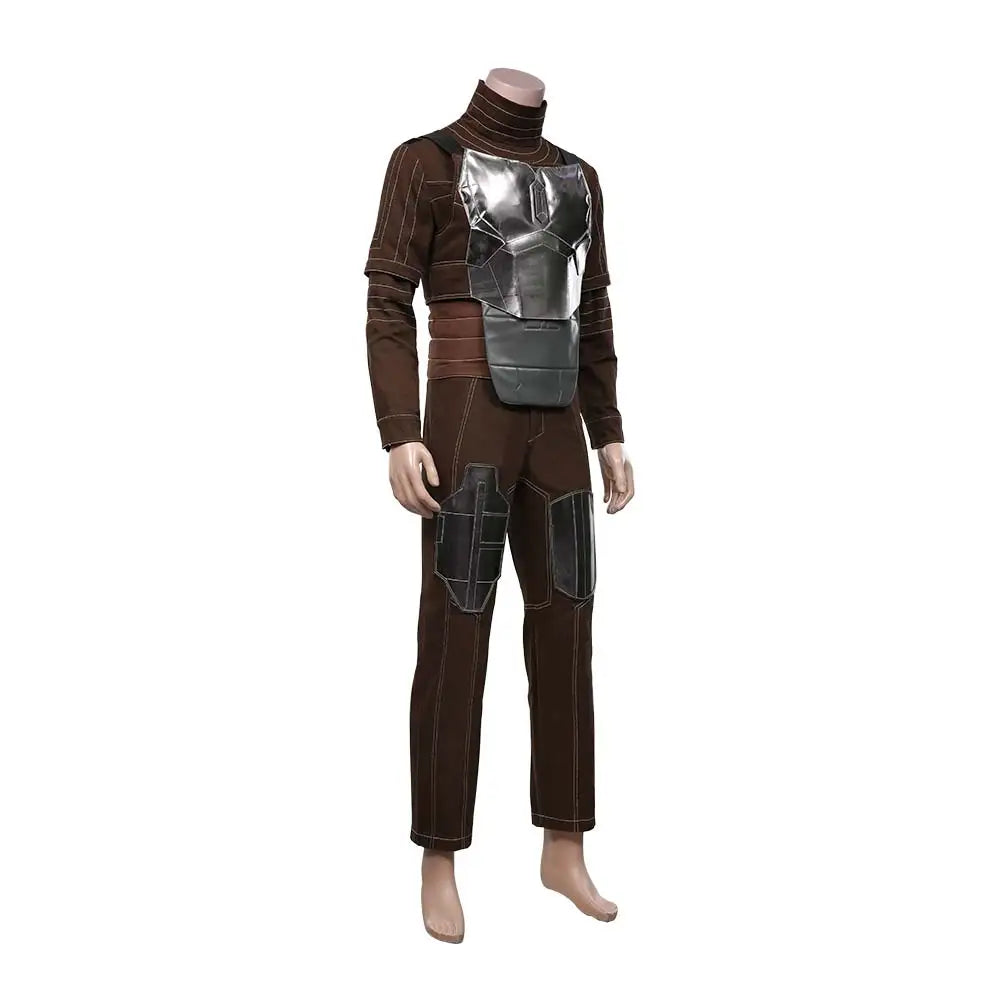 Din Djarin Costume Cloak Belts Set for Adult Men Male Fantasy Cosplay Outfits Halloween - Male / L