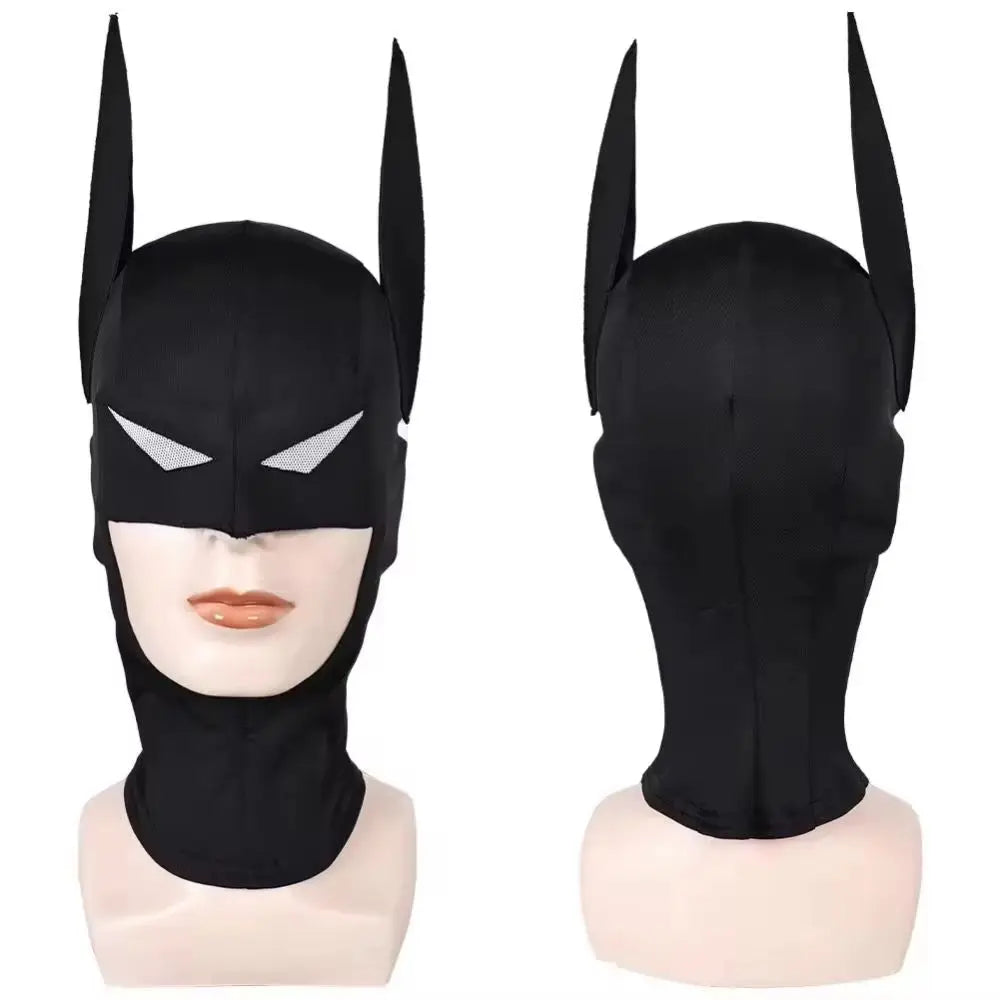 Bat Men Costume Bruce Superhero Disguise for Adult Man Jumpsuit Cloak Bat Mask Bodysuit - Clothes and Mask / XXL