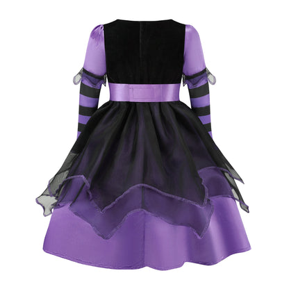 Halloween Vampire Costume for Kids Girls Devil Witch Gothic Ghost Bride Clothes Demon Bride Queen Cosplay - product image 2