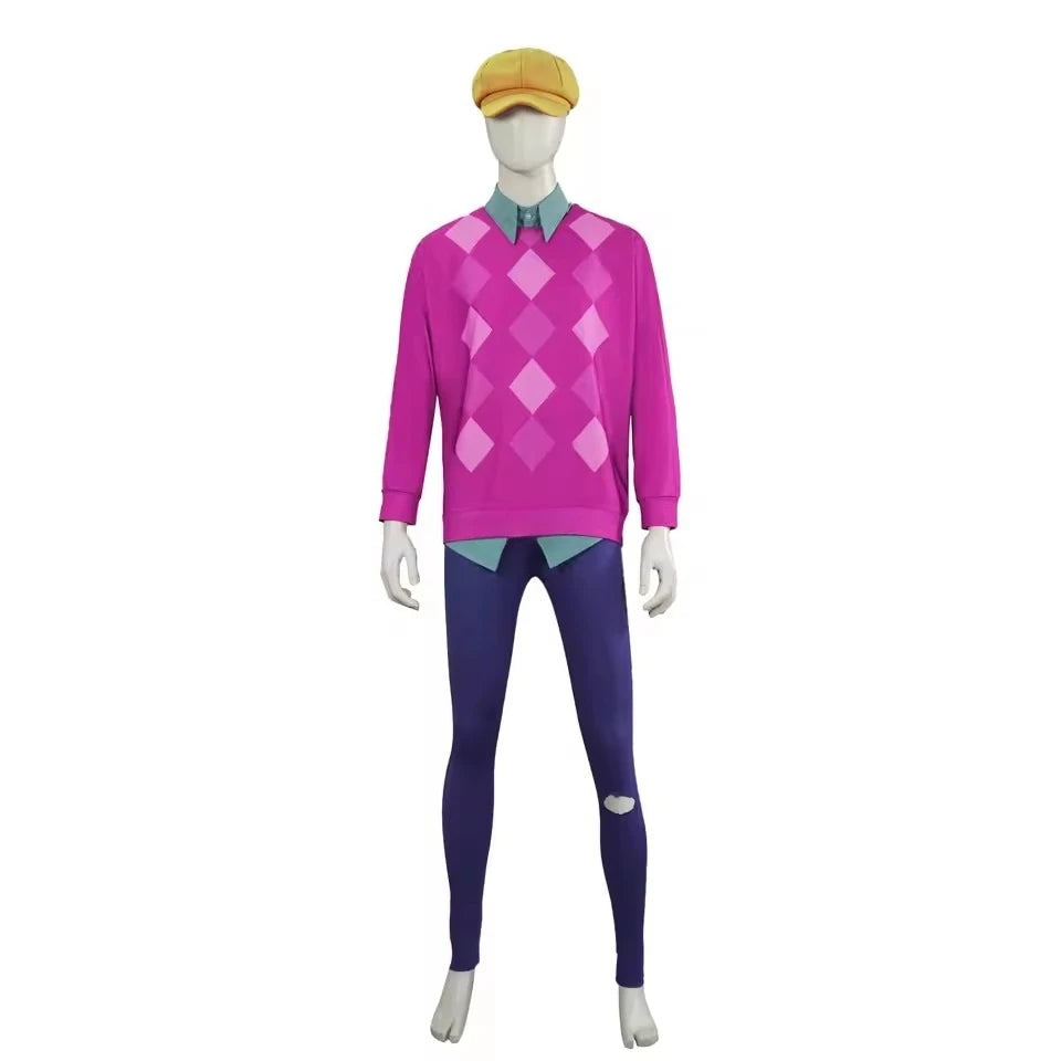 Demon Costume Saja Boys Baby SODA POP Costume Wig Kawaii Lovely Hot Pink Sweater Yellow - full set / S