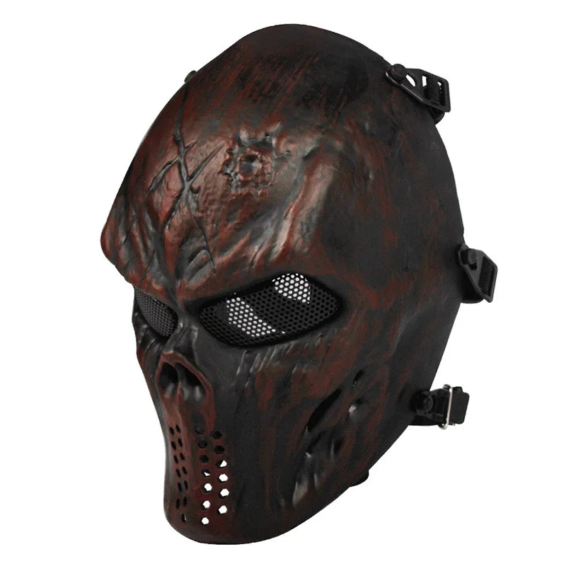 Men's Skull Warrior Mask Cool Camouflage Party Cosplay Accessory Unique Birthday Gift for Boyfriend Horror