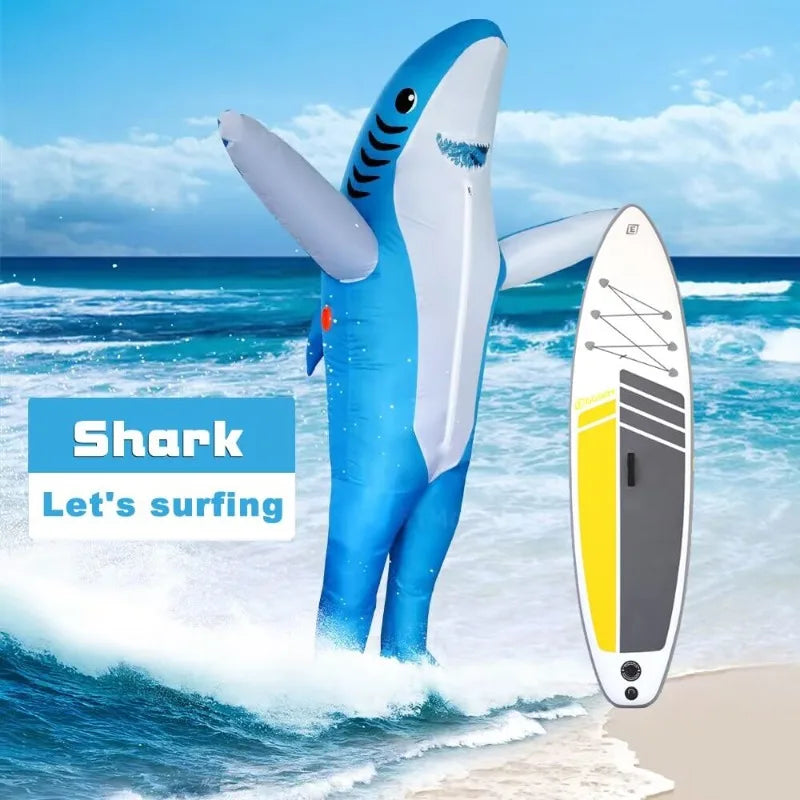 Inflatable Shark Costume Air Blow Up Jaws Jumpsuit for Adult Kids Halloween Carnival Funny Carcharias Suit - product image 2
