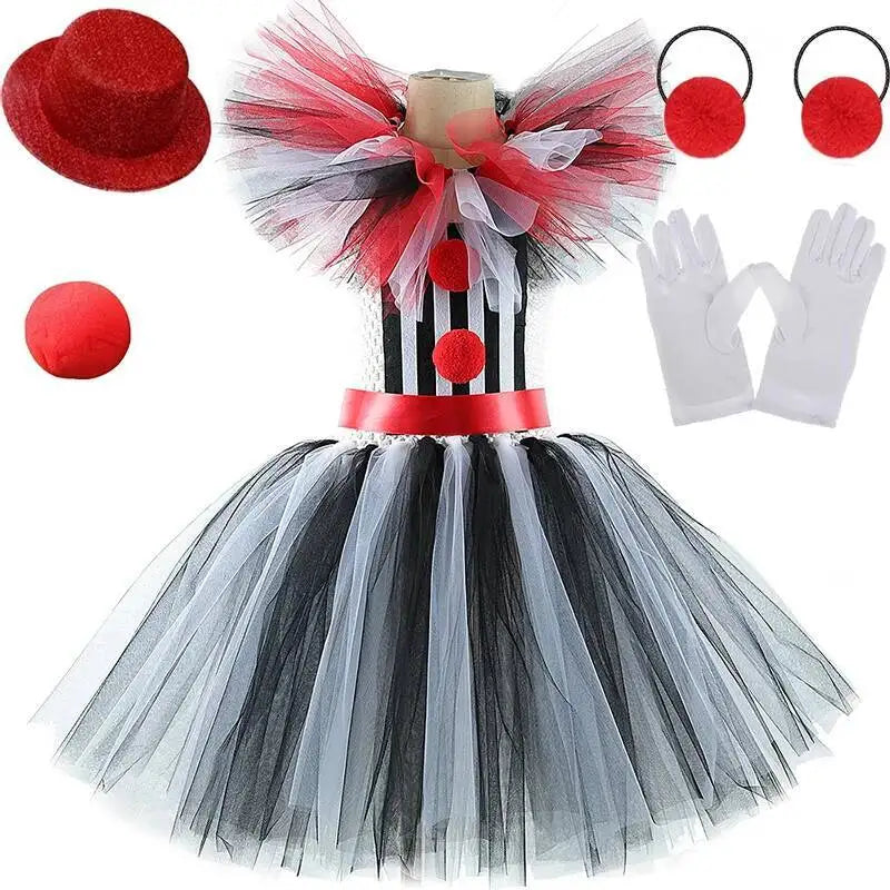 Terrifier Clown Costumes for Girls Scary Killer Circus Clowns Halloween Tutu Dress Outfit for Kids Creepy - product image 9