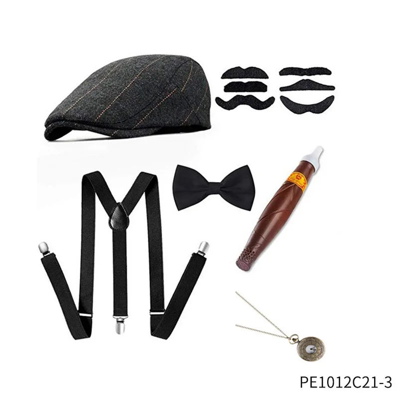 1920s Mens Costume Gangster Roaring Accessories for Men Women Adult Gatsby Costume