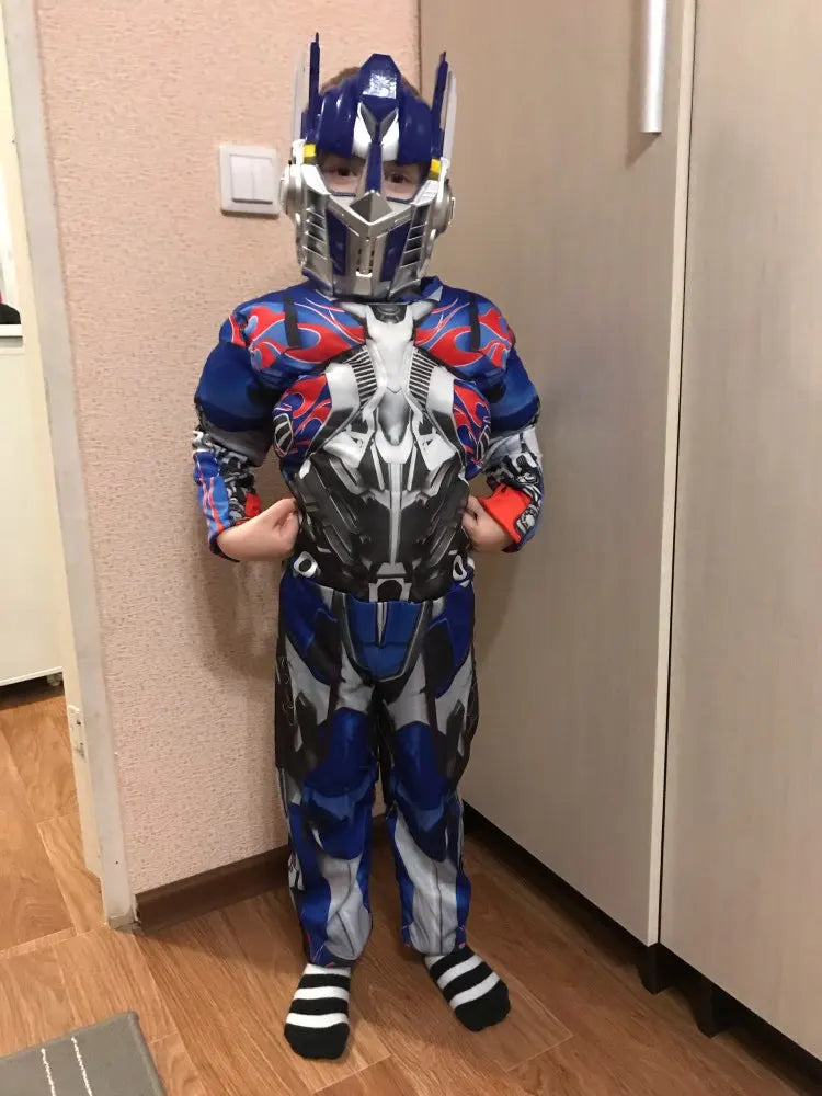 Boys Optimus Muscle Prime Fancy Dress American Boy Superhero Purim