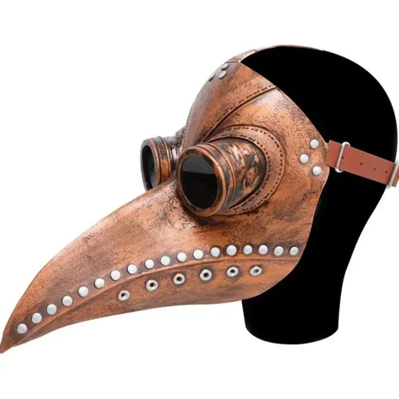 Medieval Plague Doctor Costume for with Pointed Hat Cloak Bird Beak Mask and Hooded