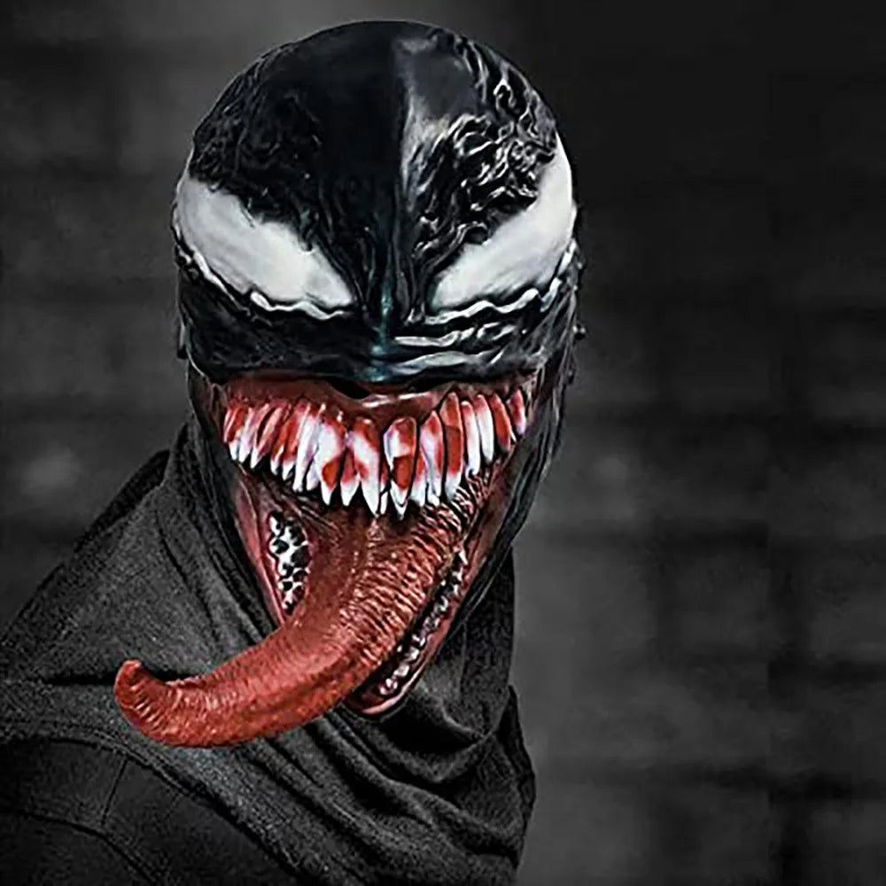 Super-herói Filme Costume Capa Horror Máscara Monstro De Halloween Prank Prop Lon - A