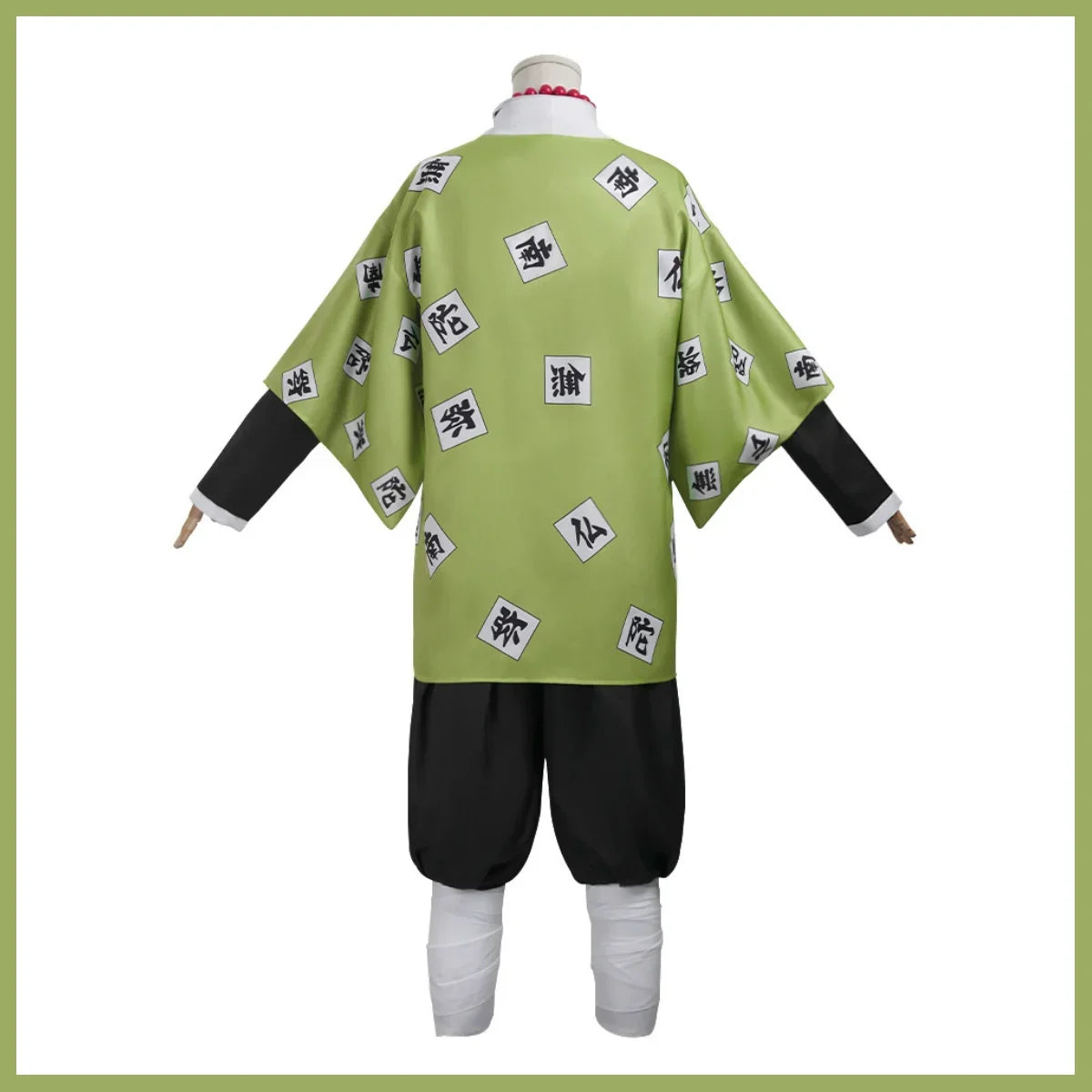 Himejima Gyomei Costume Monk Printing Outer Drape Wig Team Uniform Bracelets Man Halloween - suit / XXL