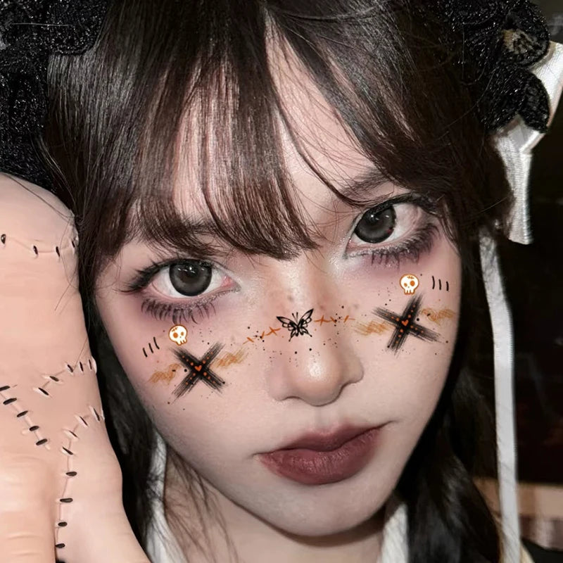 10pcs Halloween Vampire Bat Fake Freckles Temporary Tattoo Stickers For Child WomanHot Stamping Freckles - product image 2