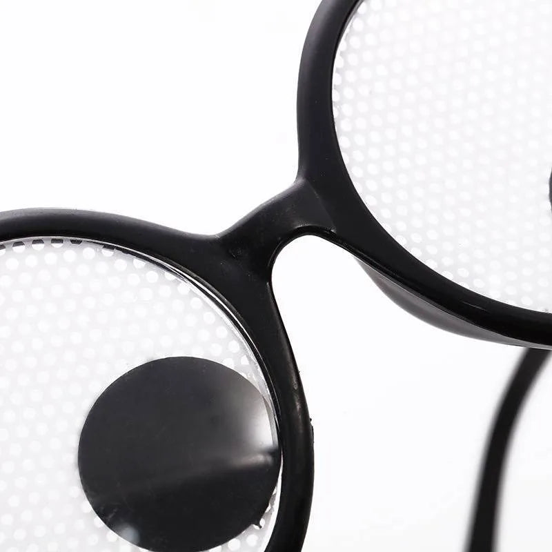 Funny Rolling Eyeball Glasses – Black Halloween Costume Accessory