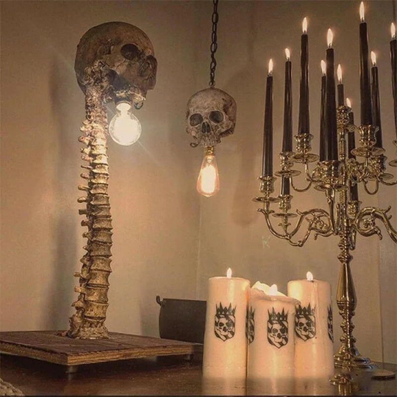 Halloween Skull Skeleton Lamp Horror 3D Statue Table Light Party Ornament - product image 1