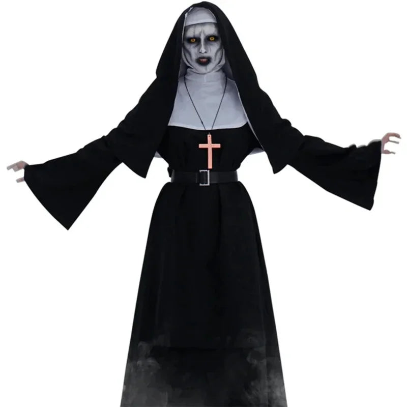 ROLECOS the Nun Costume Horror Films Costume Cross Ghost Halloween Costume the Conjuring - NUN / M