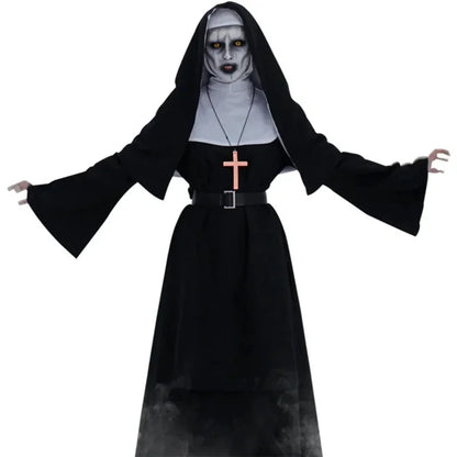 ROLECOS the Nun Costume Horror Films Costume Cross Ghost Halloween Costume the Conjuring - NUN / M