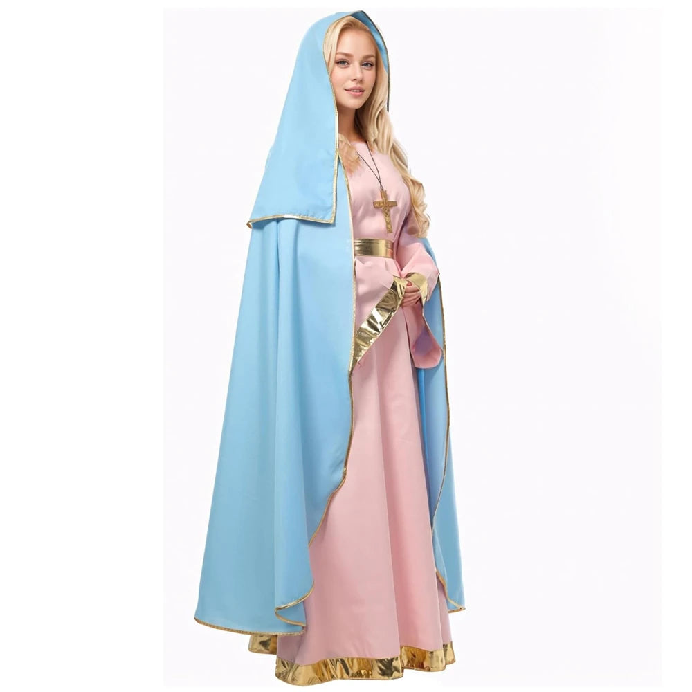Women's Women's Halo Virgin Mary Costume Halloween Women Nativity Suit Biblical - product image 5