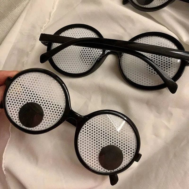 Funny Rolling Eyeball Glasses – Black Halloween Costume Accessory