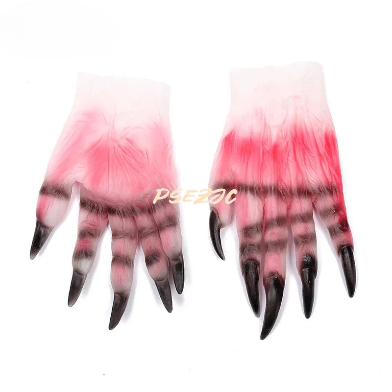 Halloween Makeup Party Props Pranks Terrifying Zombie Blood Gloves Cosplay and Glue Gloves - product image 10