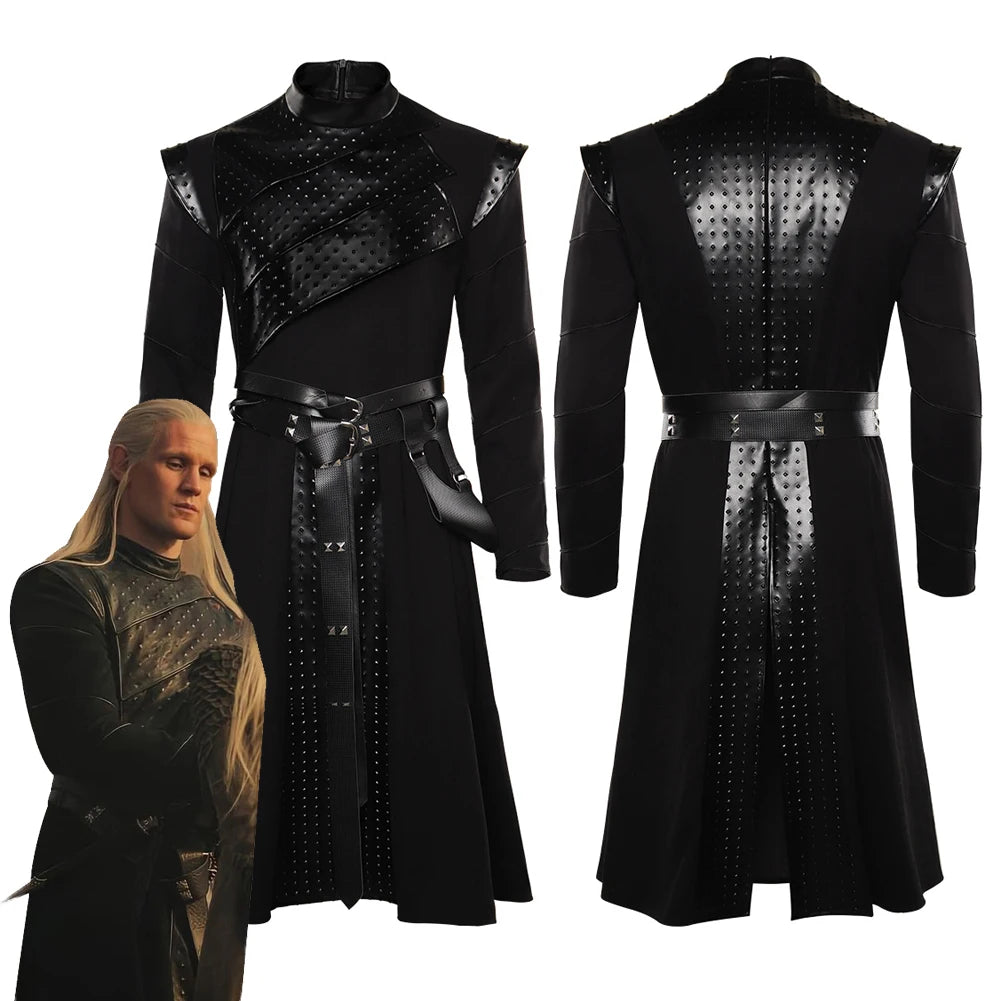 Disguise Prince Daemon Costume Robe Belt Suits TV Dragon Family Costume Men Halloween Up - Style F / XL