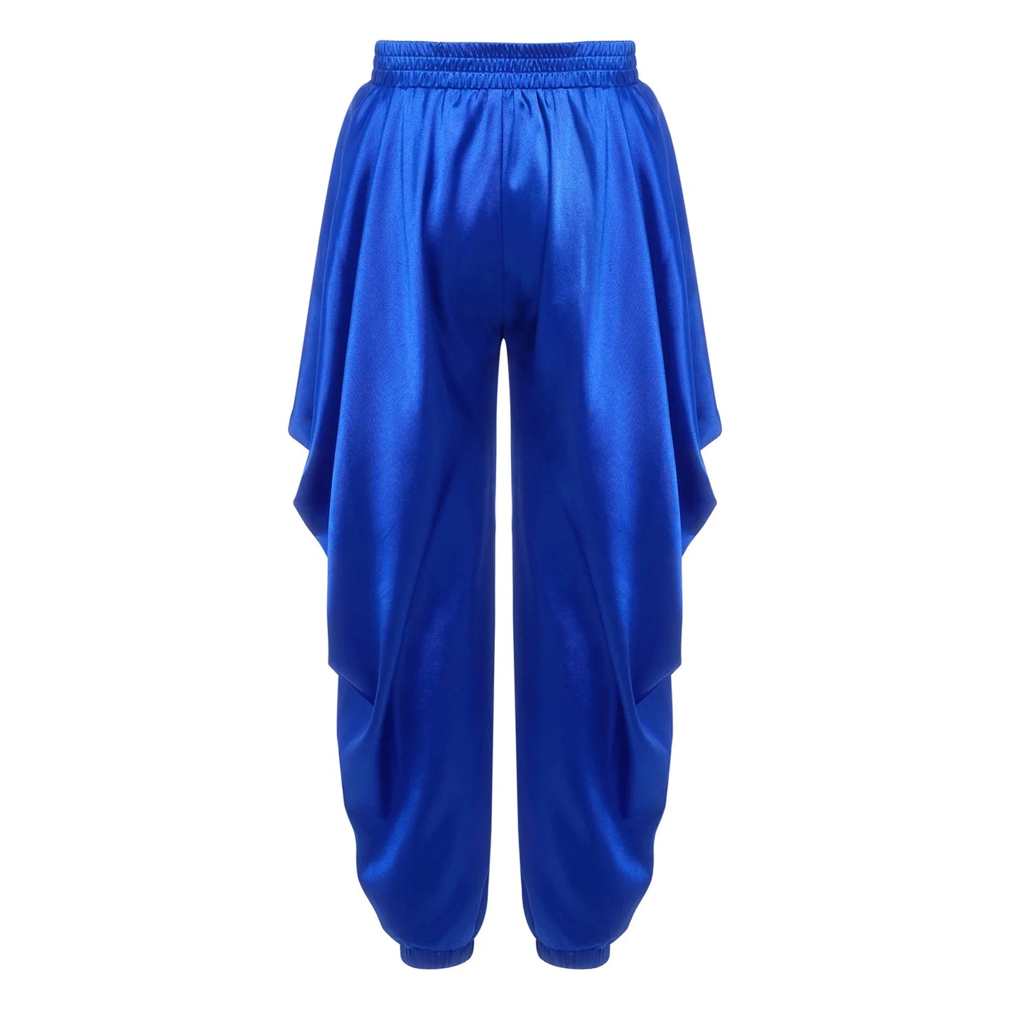 Kids' Arab Prince Satin Dhoti Pants Elastic Waistband Loose Baggy Trousers Costume - alternate view 4