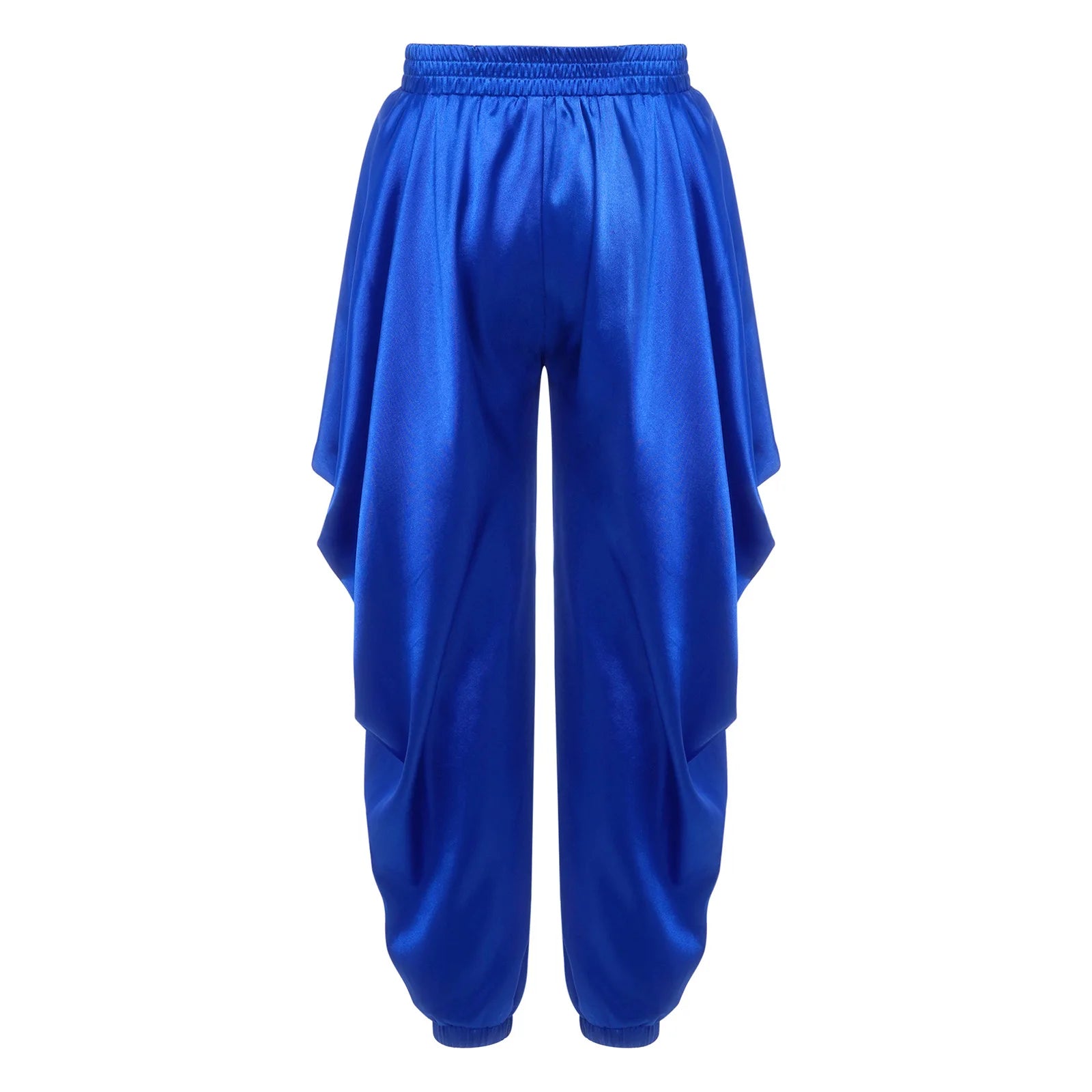 Kids' Arab Prince Satin Dhoti Pants Elastic Waistband Loose Baggy Trousers Costume - alternate view 4