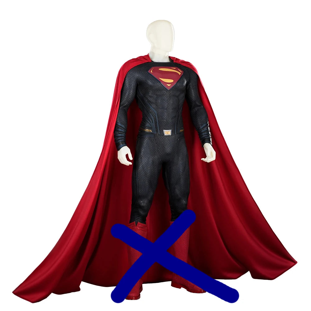 Clark Kent Costume Movie Superhero Outfits Jumpsuit Halloween - shoes / 39