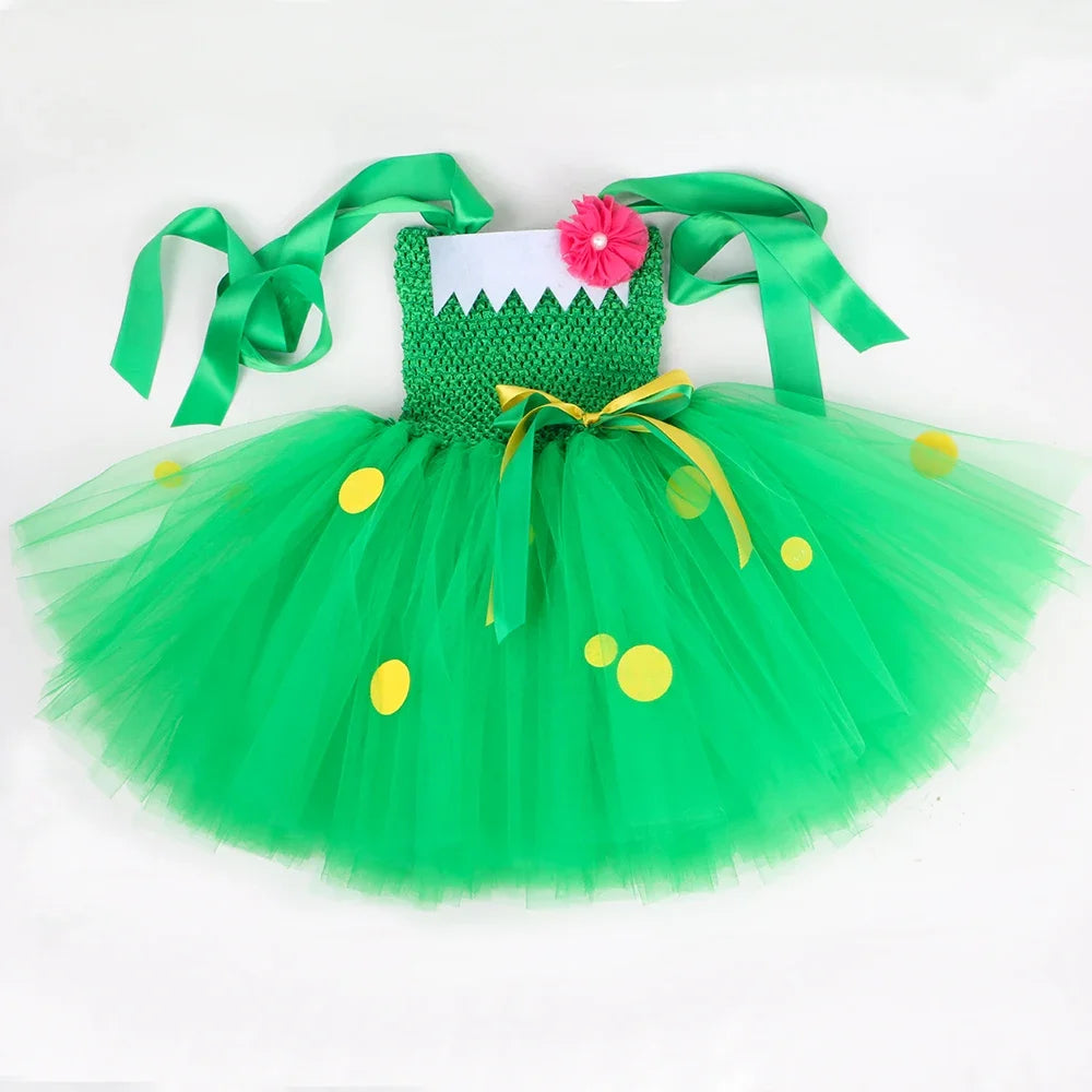 Green Dragon Dinosaur Costume Kids Fancy Tutu Dress with Wings Toddler Girls Halloween Animal Dress Up Clothes - product image 5