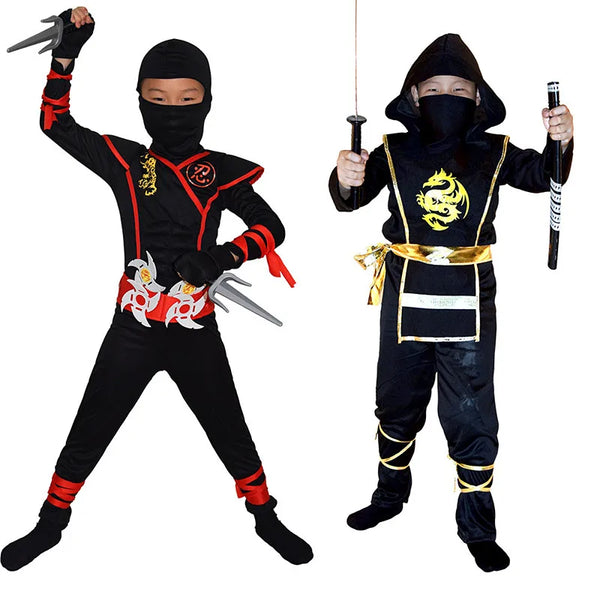 Boys Ninja Deluxe Costume for Kids with Weapon Accessories Kids Kung Fu Outfit Ideas