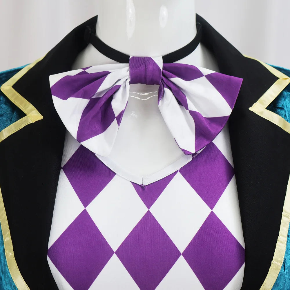 Anime Magician Clown Mad Hatter Costume Women Alice in Wonderland Costume Halloween Circus - View 6