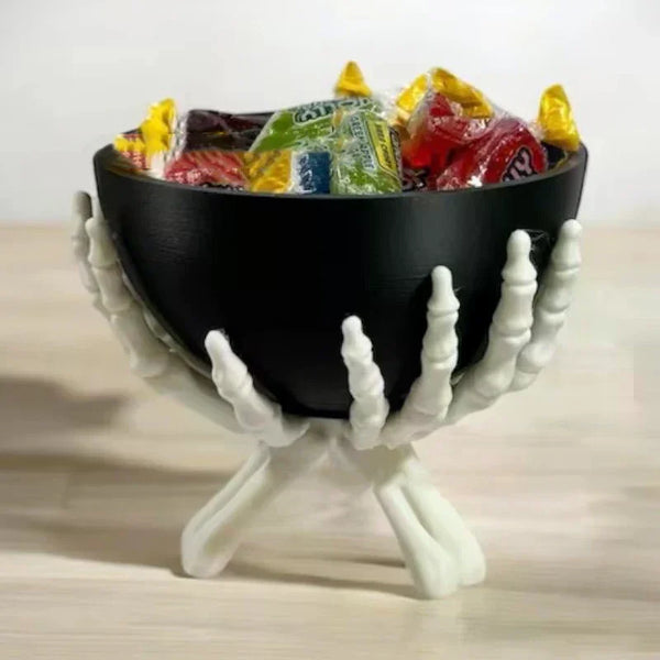 Gothic Skeleton Hands Halloween Candy Bowl Multifunctional Storage Holder Scary Home Decoration Organizer for - product image 1