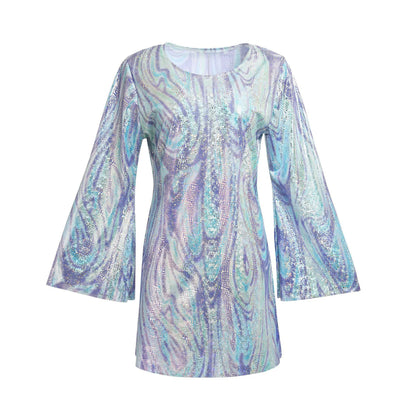 New Halloween Vintage 70s 80s Rock Women Disco Dress Hippie Costumes 60's Birthday Outfits 1970s Prom Sequin - product image 6