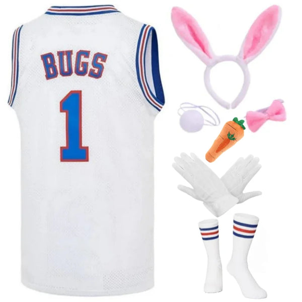 Cartoon Bunny Basketball-Inspired Sewing Shirt Easter For Women and Men Costume Set