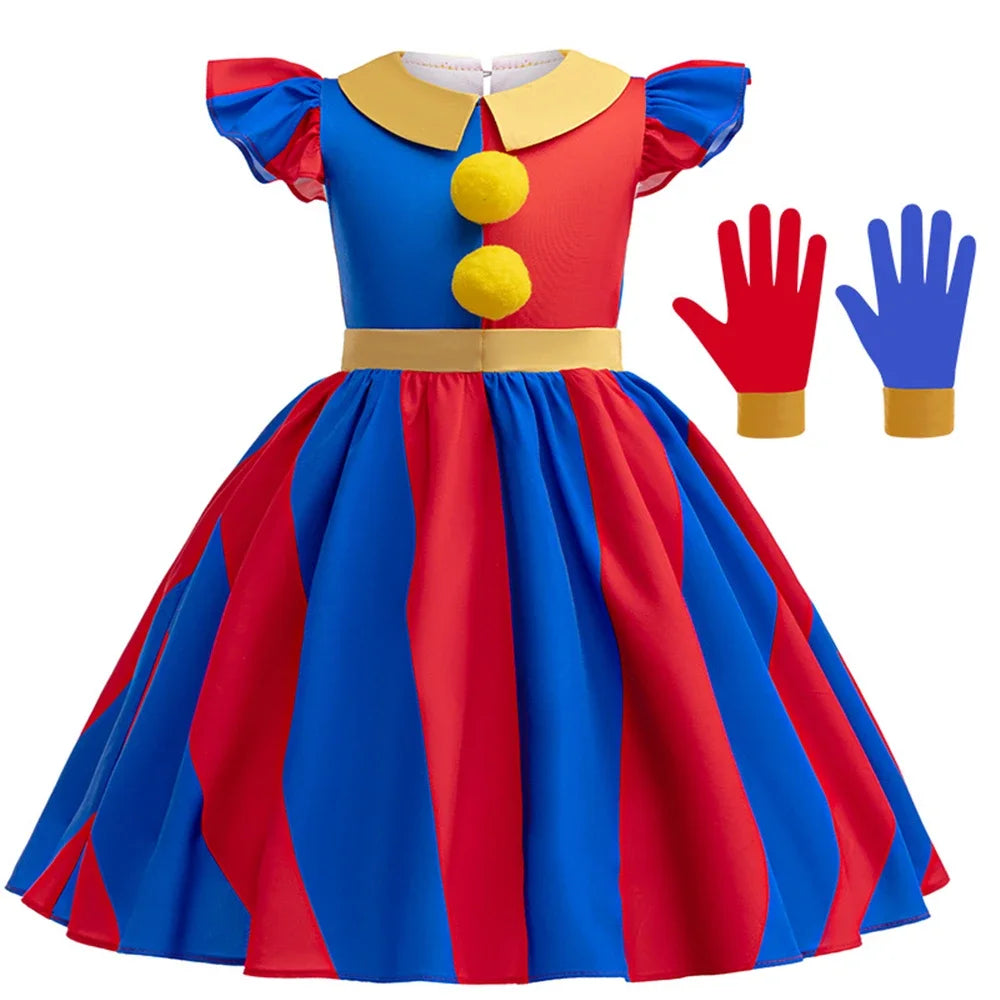 Kids' Joker Amazing Digital Circus Pomni Red Blue Clown Hat - alternate view 5