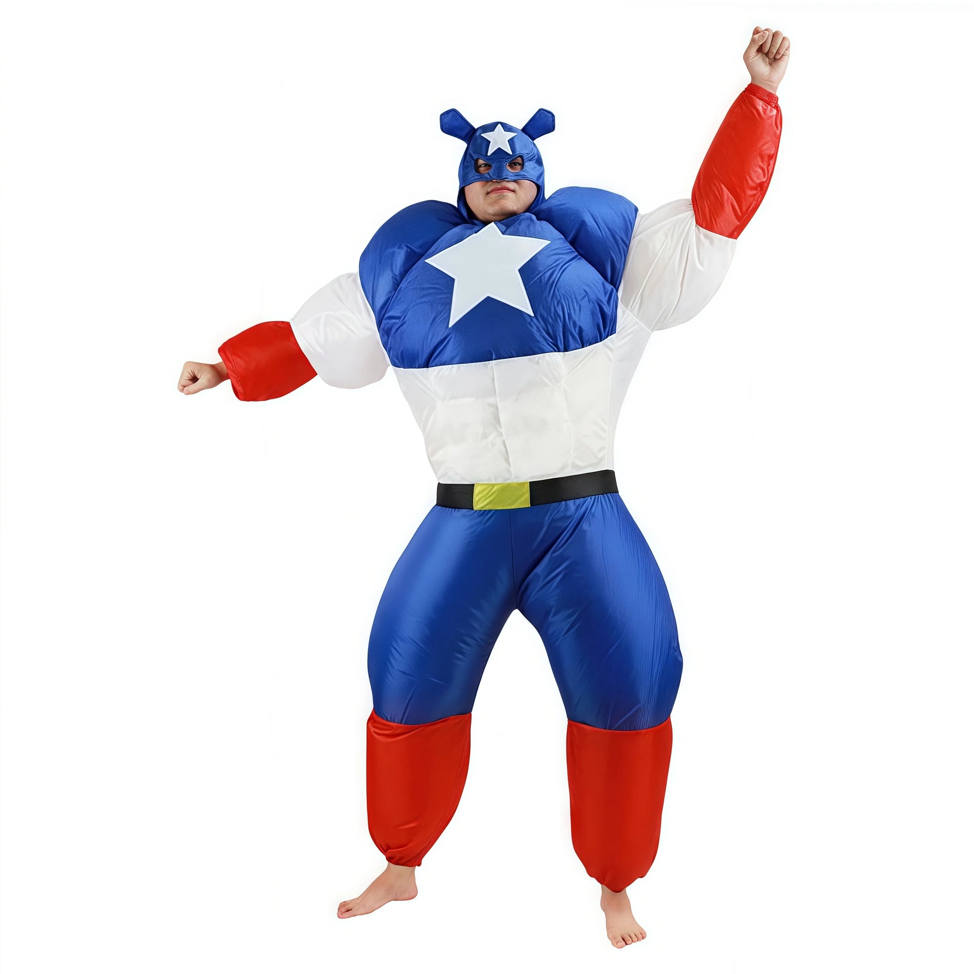 Inflatable Captain Hulk Super hero Cosplay Jumpsuit Costume Halloween for Man Party - product image 5