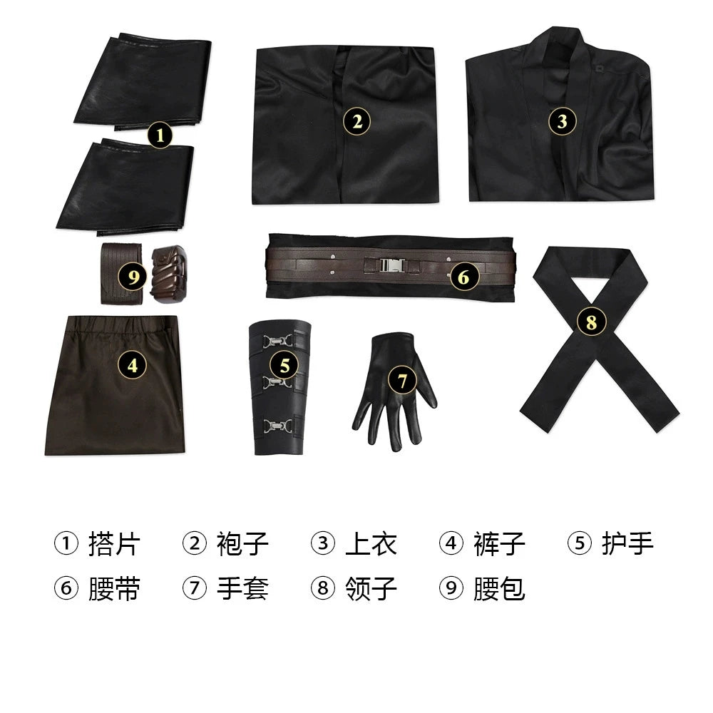 Anime Anakin Skywalker Costume Men Knight Cloak Set Halloween Suit Disguise - costume / XXXL