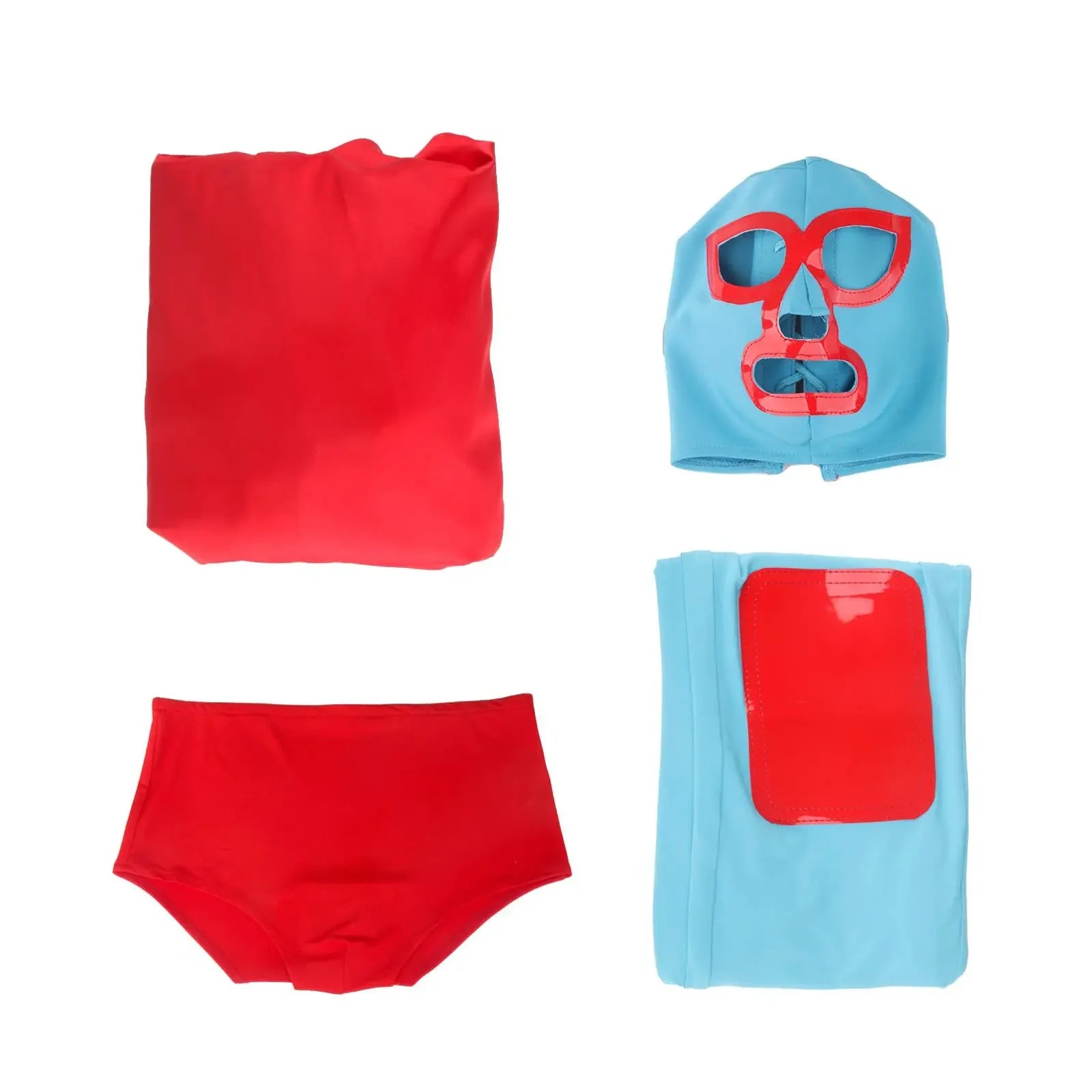 4PCS Mexican Wrestler Lucha Libre Costume Red Cloak Halloween Bullfighting Uniform Adult - View 7