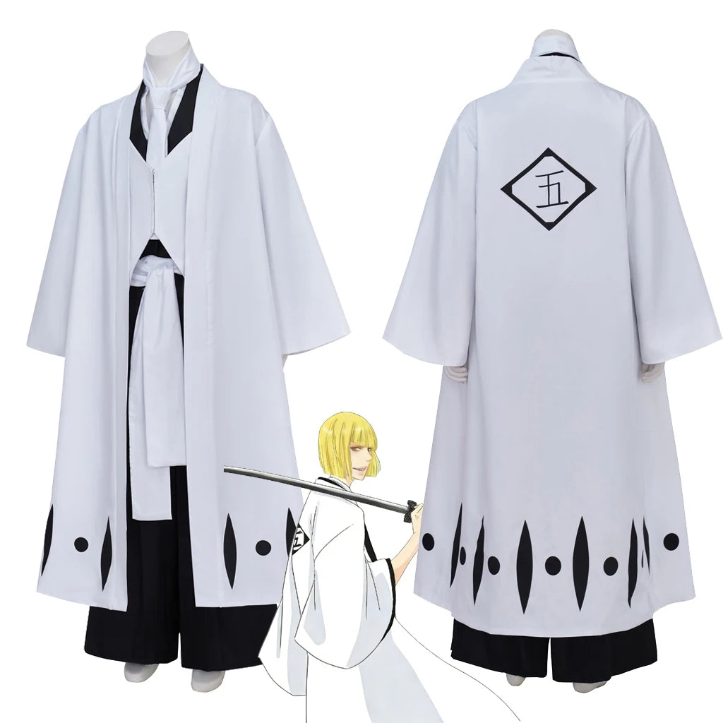 Men Hirako Shinji Costume Kimono Outfit Anime Shinigami Captain Shinji Hirako Fancy - color 1 / L
