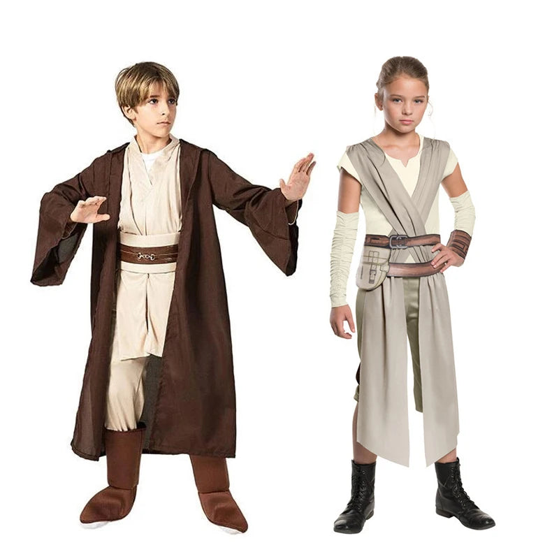 Halloween Kylo Ren White Soldier Obi-Wan Kenobi Kids Costume Jedi Warrior Kids Darth Vader - style 4 / M