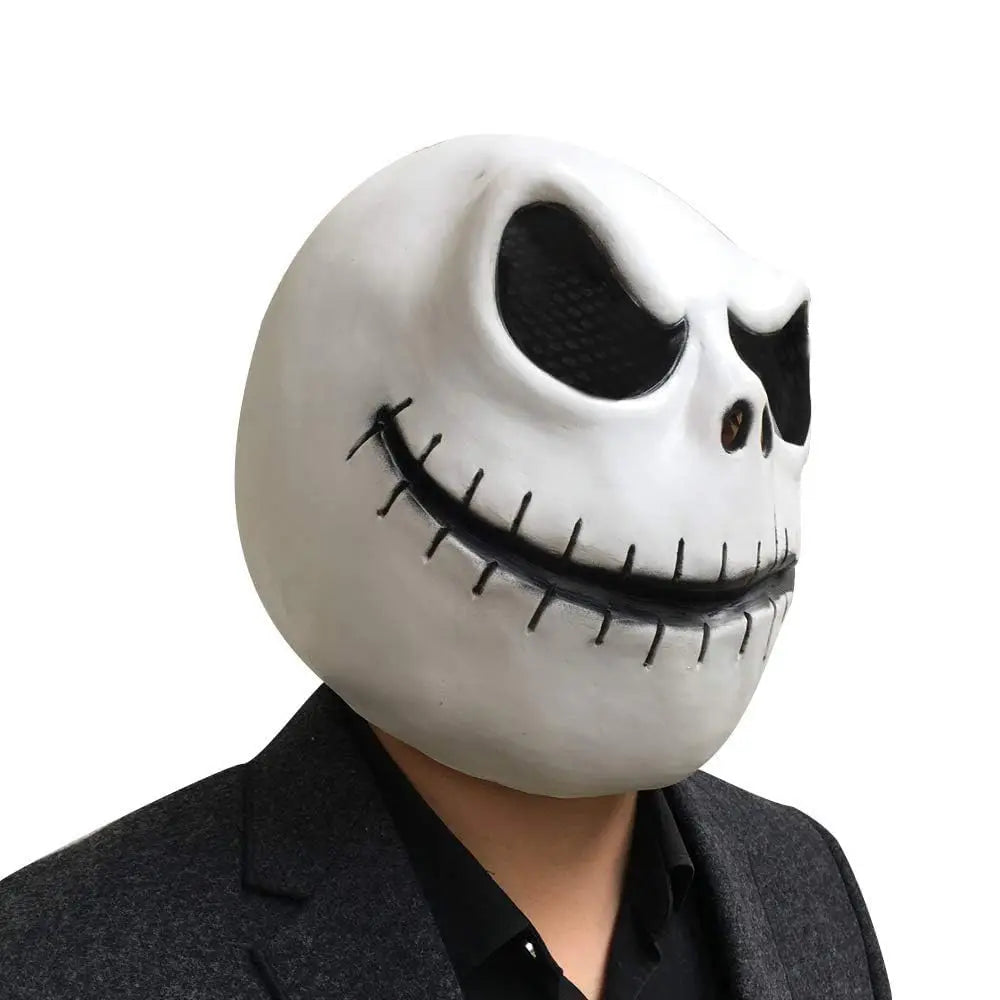 Jack Skellington Mask Helmet Halloween Carnival Jack Skeleton Head Mask Horror ScaryCosplay