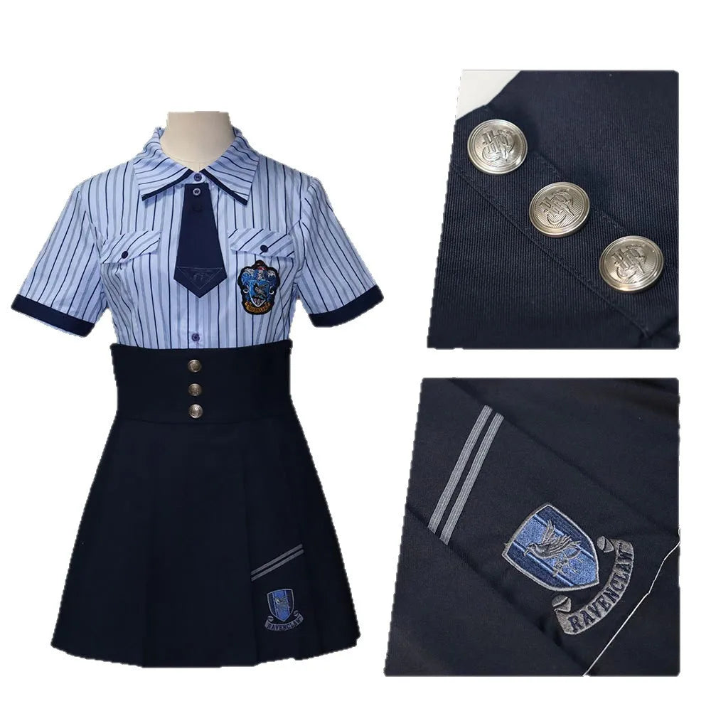 Women's Wizard School Uniform Cosplay Costume - Gryffindor Style Magic Sorceress Robe & Tie Set for Halloween - product image 5